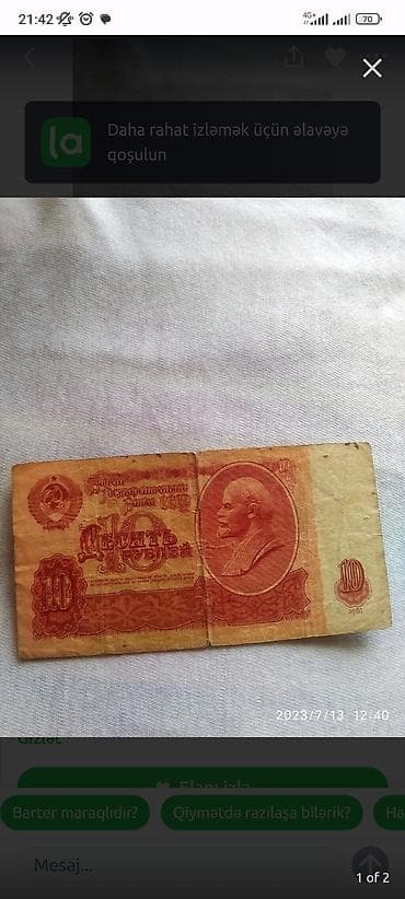 Salam 10rubl eskinazi var qiymeti razilawma yolu ile