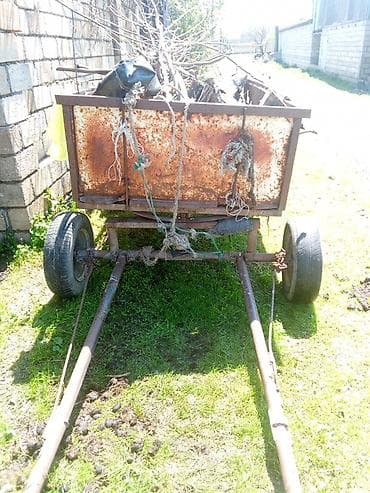 minik masinlari: Ikioxlu, təkərli qoşqu arabası - Material: tam metal karkas və metal — 1