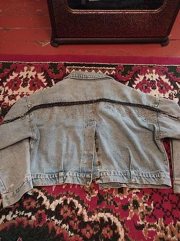 qara pencek: Açıq mavi rəngdə cins gödəkçə - Material: klassik denim (cins) - — 2