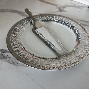farfor qab: Tort və şiriniyyat qabı, rəng - Ağ, Farfor — 1