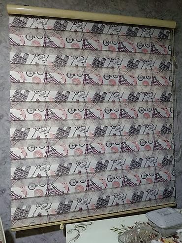 qəd: Paris temalı zebra pərdə hündürlük 1.90 — 1