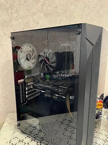 Комплектующие для ПК и ноутбуков: RGB işıqlanmaya malik oyun/ofis üçün masaüstü kompüter (şəffaf şüşəli — 4