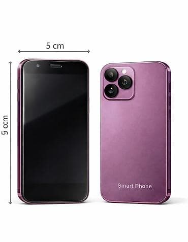 дисплей телефона fly fs520 selfie 1: Mini Smart Phone – bənövşəyi rəng - Ultra-kompakt ölçü: təxminən 9 sm — 2