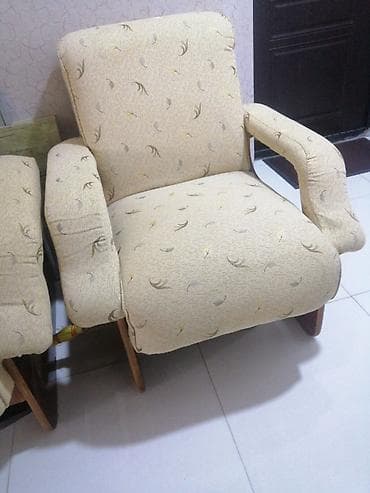 divan kireslo: 2 ədəd yumşaq kreslo dəsti - Model: klassik oturma kreslosu, taxta — 3