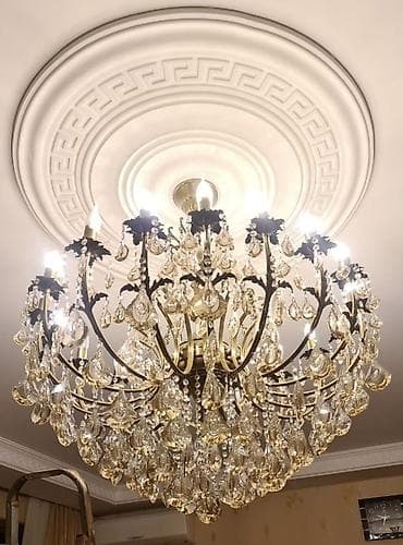 Çılçıraq, 10 və daha çox lampa, Xrustal — 1