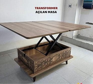nerj stol: Jurnal masası, Yeni, Transformer, Laminat, Dördbucaq masa — 2