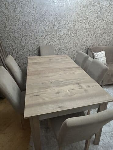 Qonaq otağı üçün, Açılmayan, Dördbucaq masa, 6 stul lalafo.az -da Qonaq otağı üçün, Açılmayan, Dördbucaq masa, 6 stul