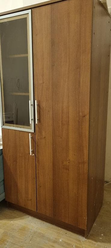 мох: İki bölməli qarderob şkafı - Material: ağac teksturalı laminat (isti — 1