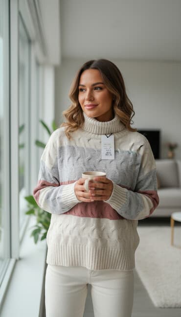 qadın üçün klassik sviterlər: Sviter, S — 1