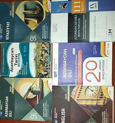kitab şkafı: Toplular 4 AZN qalanlar 6 azn Tərkib: - Riyaziyyat – 2025 imtahan — 1