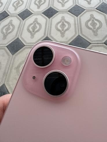 2 ci əl notebook: IPhone 15, 128 GB, Çəhrayı, Zəmanət, Barmaq izi, Face ID — 9