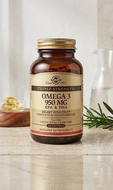 acar aləmi: 🇺🇸 ABŞ istehsalı – Solgar Omega-3 950 mg 🐟💊 Solgar 1947-ci ildən — 1