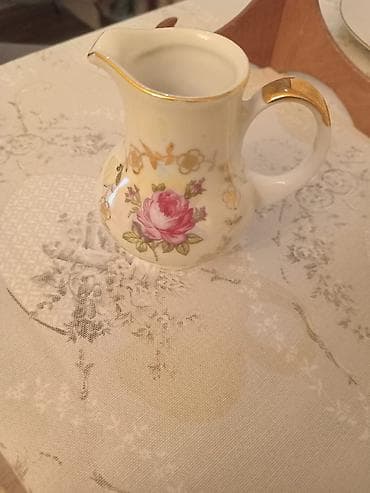 aksesuar qabi: Porcelan süd/qaymaq sürahisi - Material: Yüksək keyfiyyətli porcelan — 1