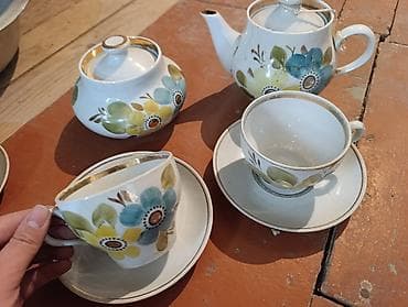 Çay dəsti, rəng - Ağ, Farfor, 2 nəfərlik