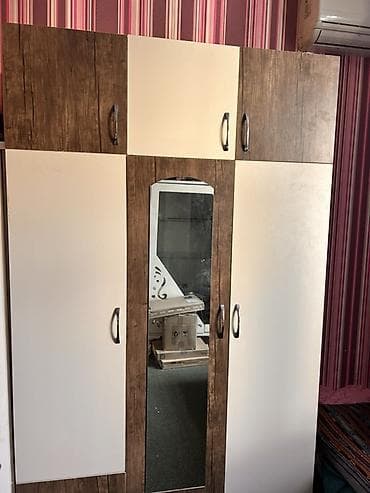 3 qapılı, Güzgülü, Rəngli, Digər material, Açılan, Düz dolab — 2