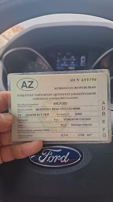 tra: Mercedes-Benz Vito: 2.2 l | 2000 il Van/Minivan — 8