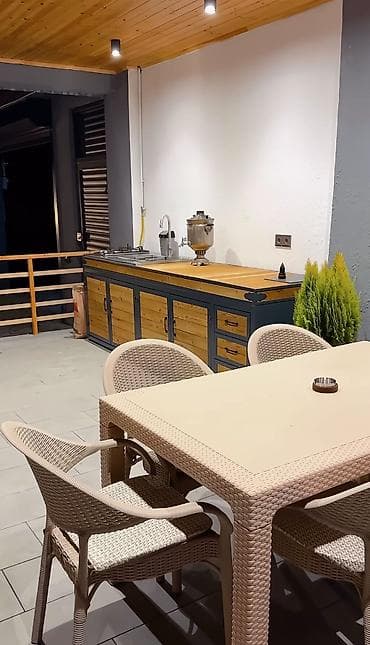 Manqallar, qrillər, barbekyu: Açıq hava üçün metal–taxta kombinasiyalı manqal və mətbəx modulu - — 6