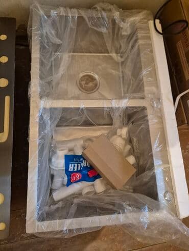 Mətbəx kranları: Düzbucaqlı Mətbəx çanağı, Paslanmaz polad — 2