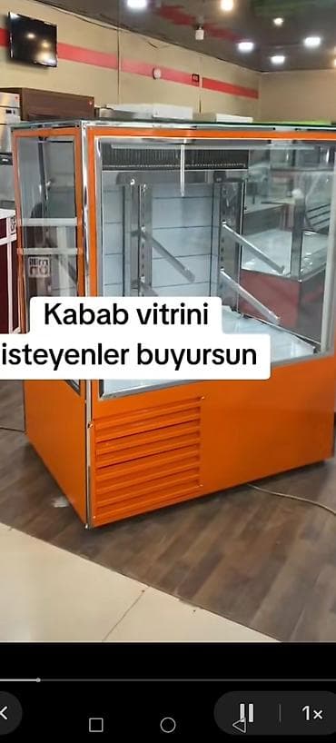Kabab vitrini və dondurma-soyuducu vitrinlər - Kabab vitrini: Şüşəli — 1
