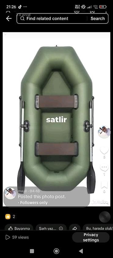 sədərək velosiped satışı 2025: Nadarlanma qayığı – iki nəfərlik, yaşıl rəngdə, yığma avarlı model — 2