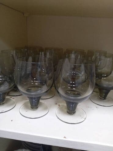 Qədəhlər, rəng - Qəhvəyi, 14 ədədli dəst