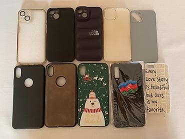 IPhone üçün müxtəlif model və dizaynlarda telefon qabları dəsti. -