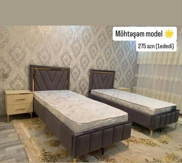 Çarpayılar: Yeni, Təknəfərlik çarpayı, Bazasız, Matras ilə, Siyirməsiz, Azərbaycan — 1