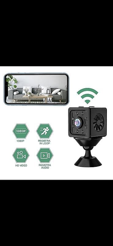Wi‑Fi mini təhlükəsizlik kamerası – 1080P, HD video və audio yazılışı — 1