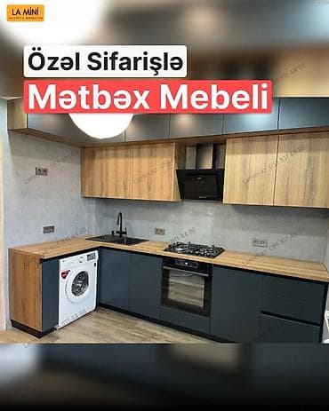3d defter: Sifarişlə mətbəx dəsti, Özü çəkən petlələr, Sadə laminat, Kredit yoxdur — 1