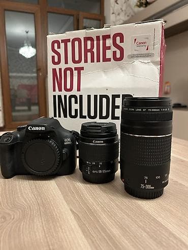 Fotokameralar: Canon EOS 4000D fotoaparat dəsti Heç bir problemi cızığı yoxdur az — 2