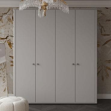 bağca mebelleri: Minimalist yataq otağı mebel dəsti - 4 qapılı geniş qarderob: hamar — 1