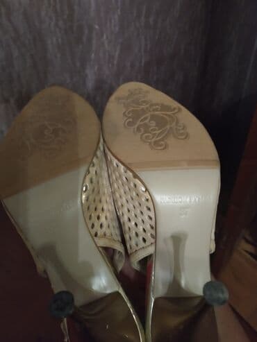 женские пляжные шлепанцы: Размер: 37, цвет - Золотой, Новый — 6