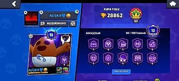 metal türbalar: Brawl Stars hesabı – yüksək səviyyəli profil - Kupa Yolu: 28,862 - — 1