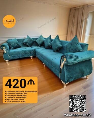 divan modelleri 2023: Künc divan, Açılan, Bazasız, Vеlur parça, Şəhərdaxili pulsuz çatdırılma — 1