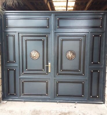 купить железные ворота: Железо Дворовые ворота, С дверью — 10