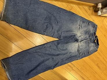 Джинсы: Geniş kəsimli denim şalvar trendyol - Material: qalın denim (pambıq) — 2