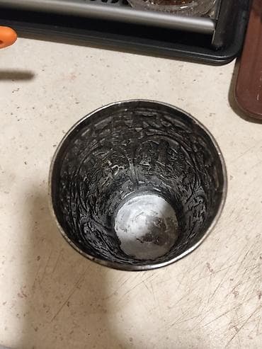 karaca qab: Qədəhlər, rəng - Gümüşü, Metal, 1 əd — 1