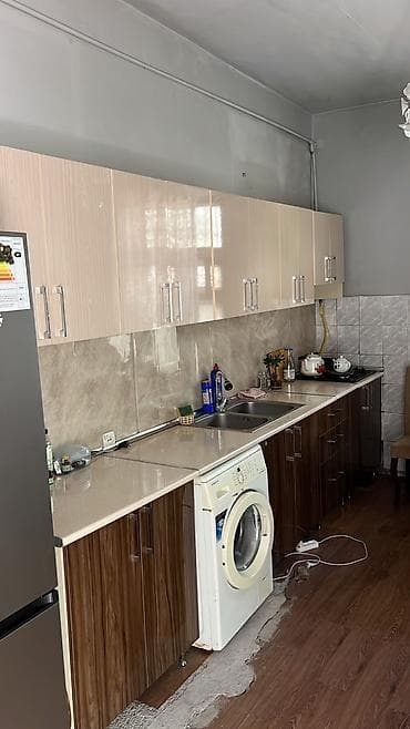 kreditle drel: Uzun xəttli mətbəx mebeli dəsti - Üst modul: parlaq bej rəngli, bir — 2