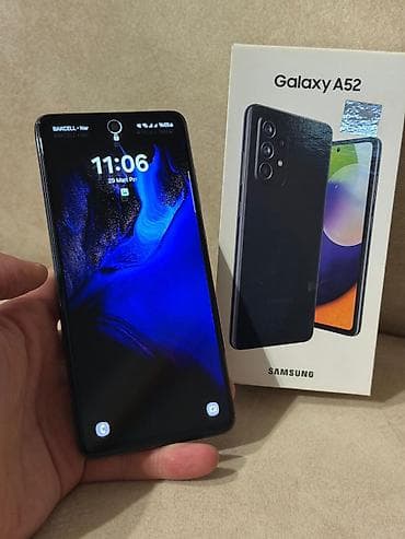Samsung Galaxy A52, 128 GB, rəng - Qara, Barmaq izi — 1