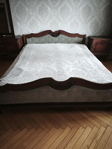 Ev üçün mebel: İşlənmiş, İkinəfərlik çarpayı, Matras ilə, Siyirməsiz, Rumıniya — 1