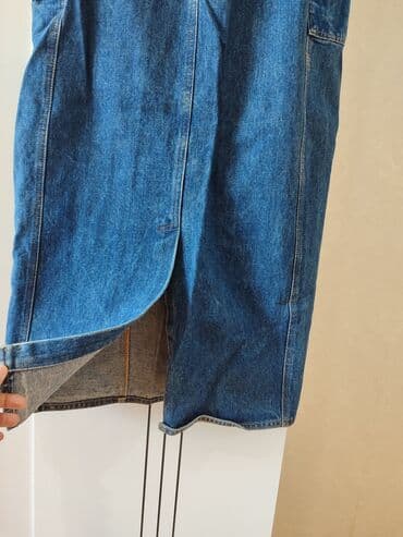 женские джинсовые юбки на пуговицах: Varonka cins qabağı yarıqlı. 38ölçü 7azn — 2