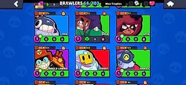 Şəxsi əşyalar: Brawl Stars hesabı - Kuboklar: 22,677 (ən yüksək 22,680), Trophy Road — 8