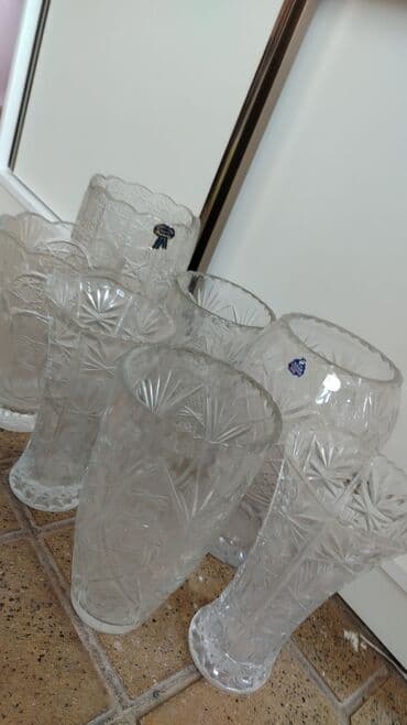 вазы для цветов чехия богемия: Набор ваз, Хрусталь — 4