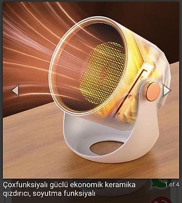 radiatır: Keramik qızdırıcı – sürətli və təhlükəsiz isitmə - Güc: 1300W - — 2