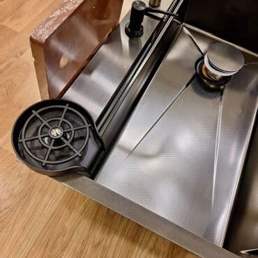 qab suşilka: Yeni Kvadrat Mətbəx çanağı, Paslanmaz polad, Pulsuz çatdırılma — 5