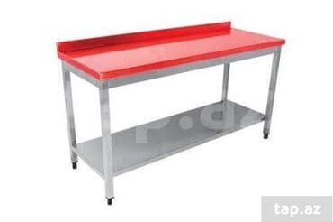 стол стойка для кухни: Кухонный стол, Нераскладной, Нержавейка, Прямоугольный стол — 1