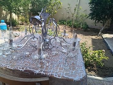 lyustr: Çılçıraq, 8 lampa, Metal — 1