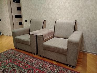 ucuz divan: İşlənmiş, Di̇van-kravat, 2 kreslo, Açılan — 3