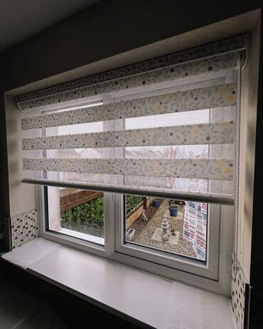 Güzgülər: Zebra tipli rulon pərdə - İkili qatlı dizayn: şəffaf və qaranlıq — 2