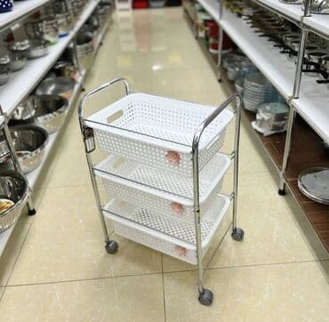 gurcu xəngəli bukən: Terevez qabi. xrom plastik siyirtmeli tekerli — 2